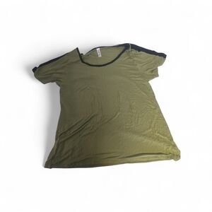 LuLaRoe Olive and Black Short Sleeve Top